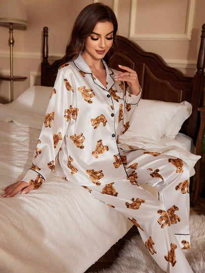 Teddy Luxe Women Nightwear Pajama Set