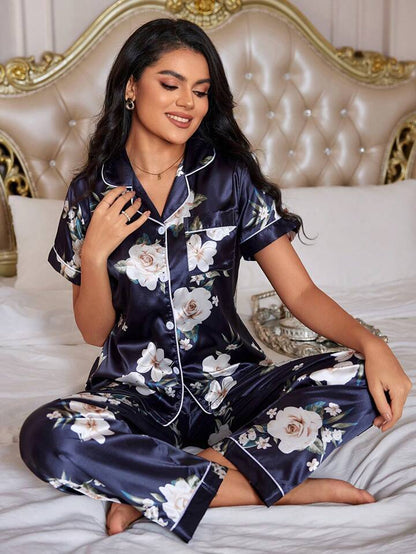 Floral Serenity Nightsuit Set For Women