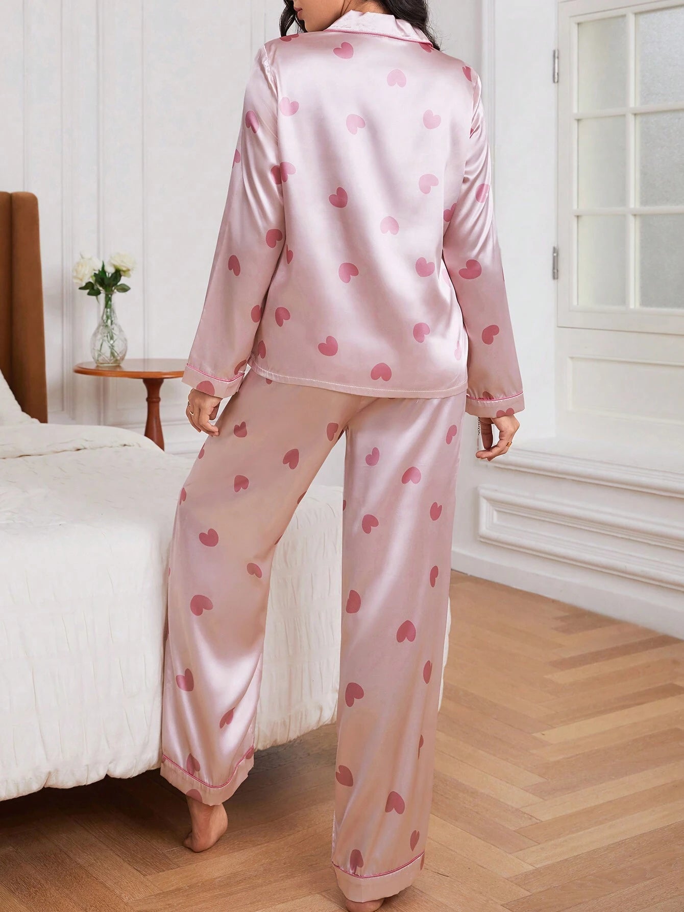 Strawberry Pink Women Nightwear Pajama Set