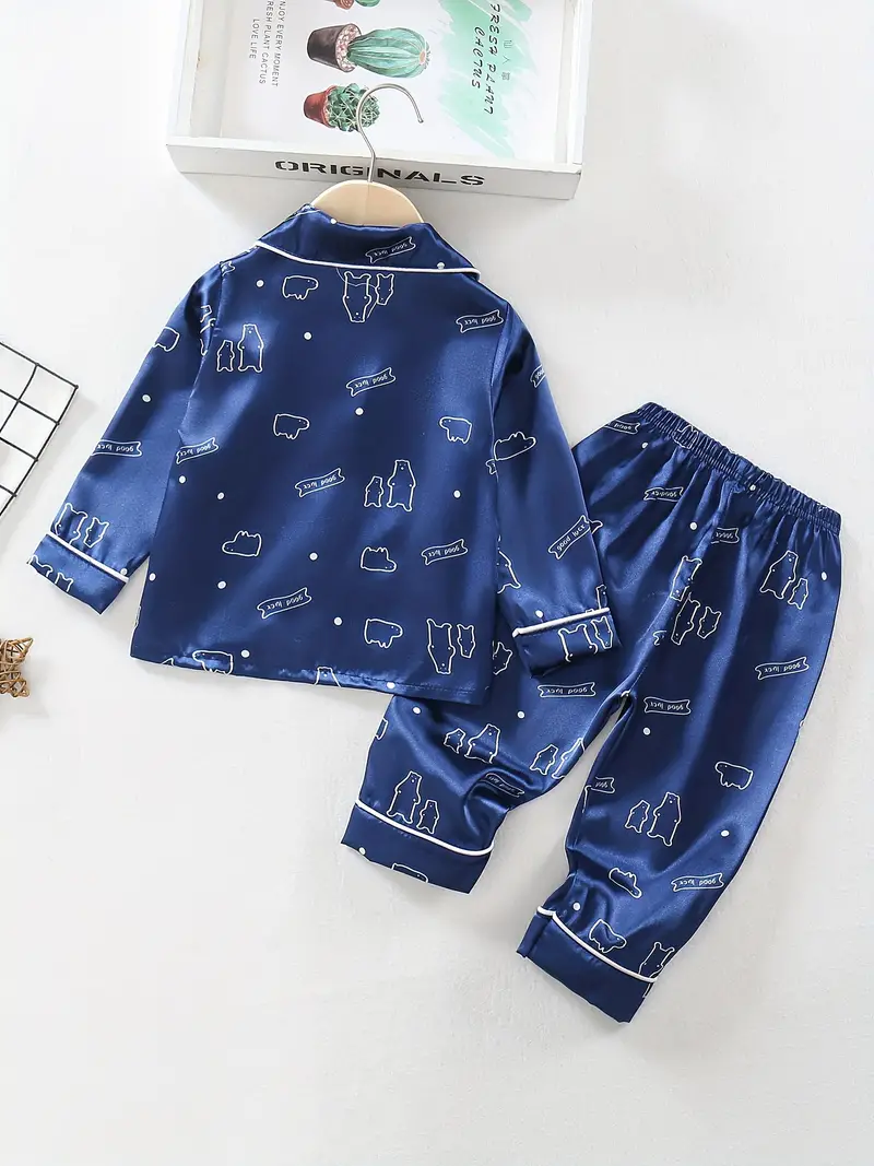 Good Luck Printed Unisex Nightsuit Set For Kids