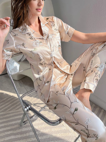 Elegant Floral Nightsuit Set For Women