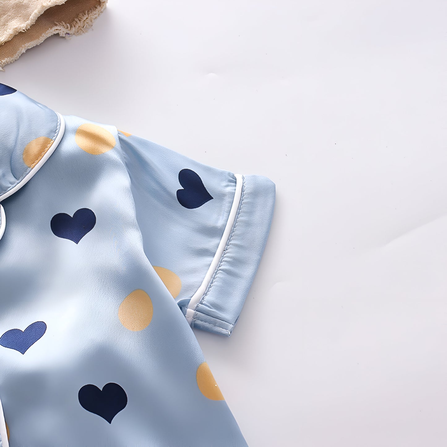 Little Heart Printed Unisex Night suit Set For Kids